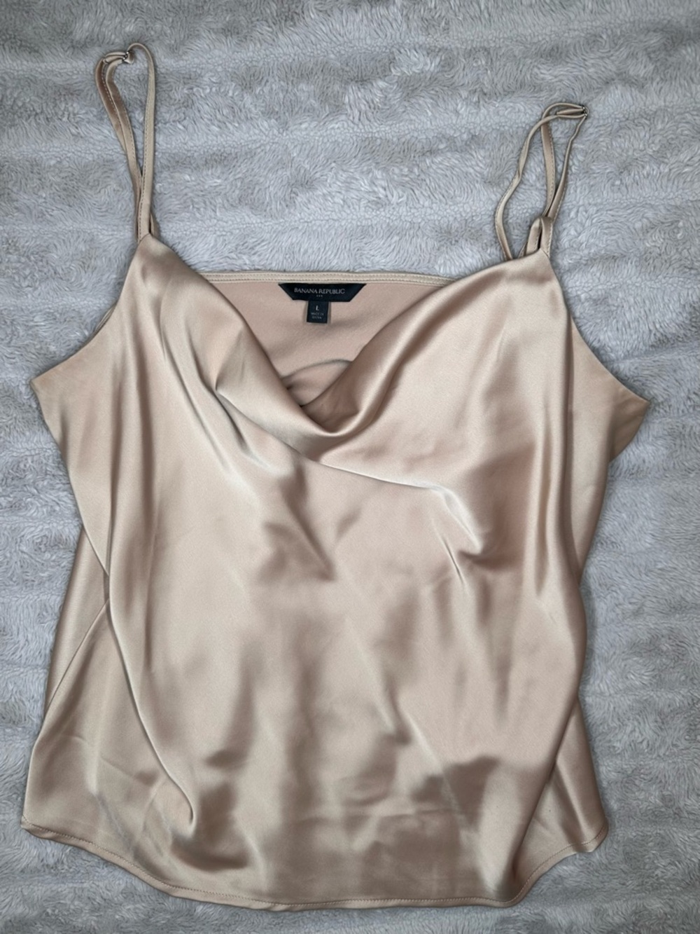 Banana Republic Factory Satin Cowl Neck Camisole in Light Champagne